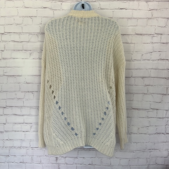 American Eagle Outfitters Oversized Knit Sweater Cream Ivory - Picture 7 of 9